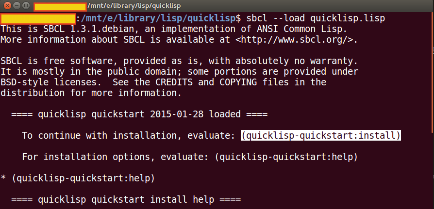 Install quicklisp on ubuntu